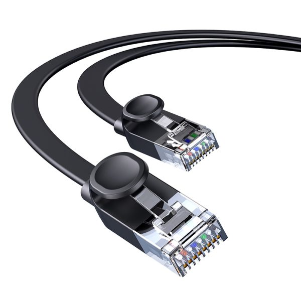 Baseus Ethernet Cable high Speed Six types of RJ45 Gigabit network cable  flat cable 2m Black WKJS000101 - Image 2
