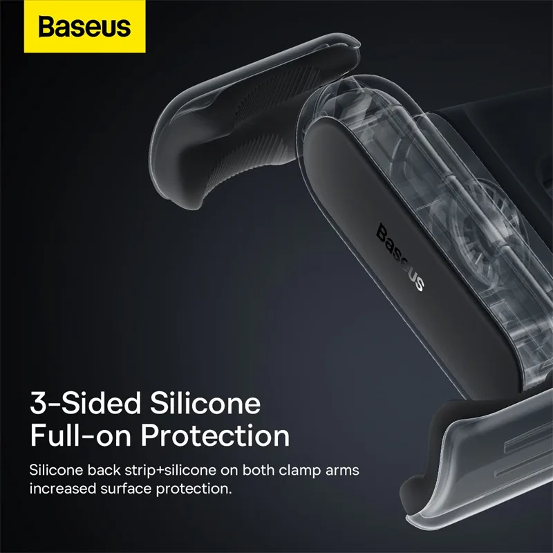 BASEUS Car Mobile Holder Steel Cannon 2 Air Outlet Car Mount Spring Clip Mobile Phone Holder - Black - Image 4