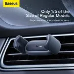BASEUS Car Mobile Holder Steel Cannon 2 Air Outlet Car Mount Spring Clip Mobile Phone Holder - Black - Image 3