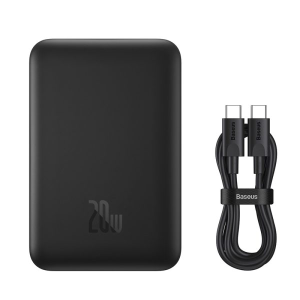Baseus Magsafe 10000mAh Magnetic Wireless Fast Charge Power Bank 20W With 60W Type-C Cable  -Black PPCX030001 - Image 3