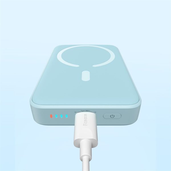 Baseus Magsafe 10000mAh Magnetic Wireless Fast Charge Power Bank 20W With 60W Type-C Cable  -Blue PPCX030003 - Image 4