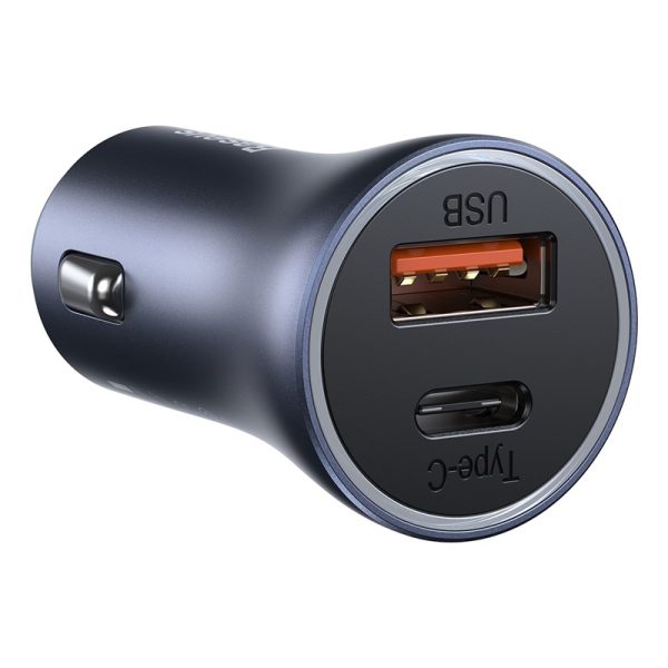 Baseus Car Charger 40W Golden Contactor Pro Dual Fast Charger 1x Usb 1X Type- C  Dark Gray -CGJP020013 - Image 5