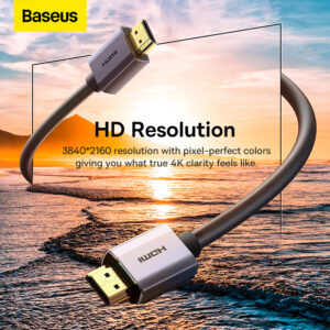 Baseus HDMI to HDMI Cable High Definition Series Graphene 4K Adapter Cable 1m Black WKGQ020001 5
