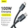 Baseus Type-C to Type-C 100W Crystal Shine Series Fast Charging Data Cable  2m Black CAJY000701