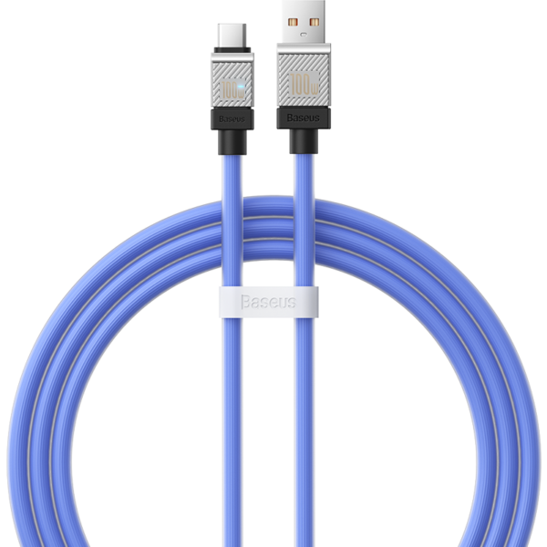 Baseus Cable 100W USB-A To Type-C CoolPlay Series Doublly-Wrapped Premium Quality Fast Charging Cable CAKW000603 1M Blue - Image 3