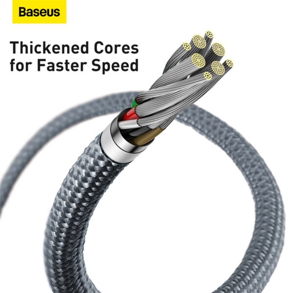 Baseus Cable  Dynamic Series Fast Charging Data Cable Type-C to Lightning For Iphone X Xs Xs Max 11 12 13 14 20W 1m Slate Gray CALD000016 - Image 2