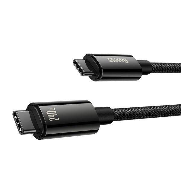 Baseus Cable Type-C to Type-C 240W Tungsten Gold Super Adaptive Fast Charging Data Cable  For Laptop Macbook Ipad 3m Black CAWJ040201 - Image 2