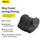 Baseus Pillow Comfort Ride Series Car Cooling Headrest Pillow Cluster - Grey   C20036400111-00