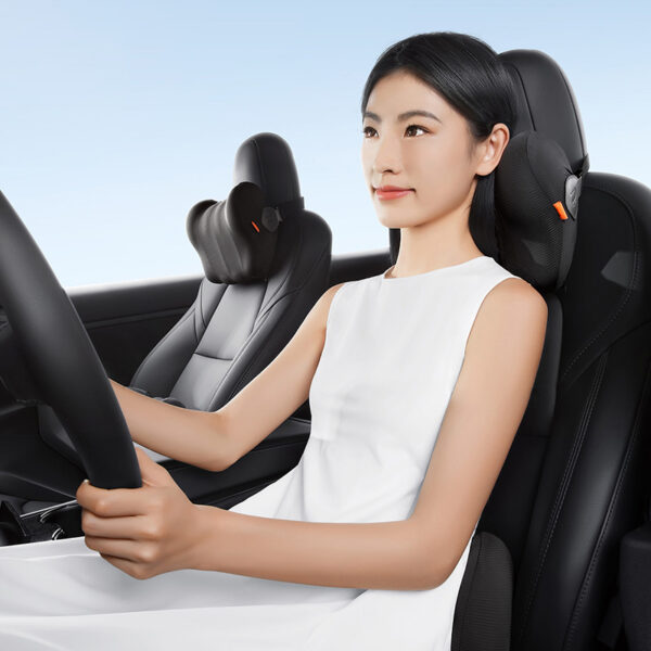 Baseus Pillow Comfort Ride Series Car Cooling Headrest Pillow Cluster - Grey   C20036400111-00 - Image 3