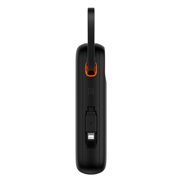 BASEUS Power Bank 22.5W 20000mAh Built-In Lightning & Type-c Cable Qpow 2 Digital Display Fast Charging Power Bank Black -P10055002113-00 - Image 3