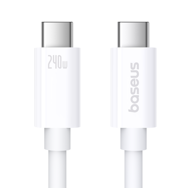 Baseus Cable Thunderbolt 4 Superior Series 2 USB4 8K 40gbps Full-Function Fast Charging Cable Type-C to Type-C 240W 2m Moon White -P10365200211-05 - Image 2