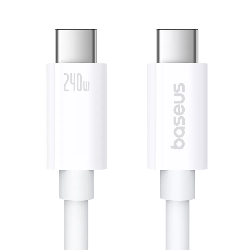 Baseus Cable Thunderbolt 4 Superior Series 2 USB4 8K 40gbps Full-Function Fast Charging Cable Type-C to Type-C 240W 1m Moon White -P10365200211-02 - Image 2