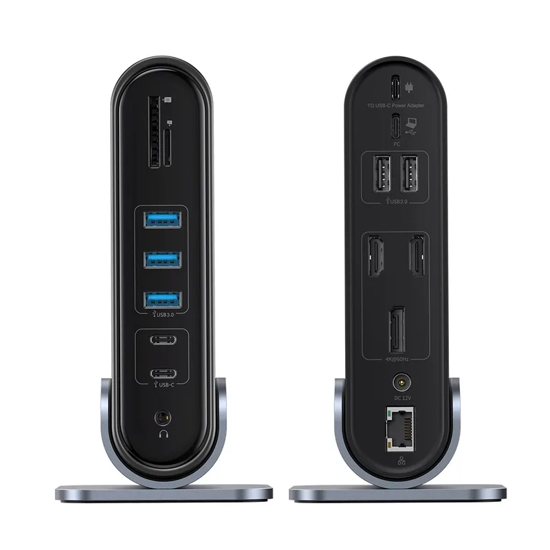 Baseus Hub 17 In 1 UnionJoy 17-Port Triple-Display Docking Station Space Grey B00532304811-00 - Image 2