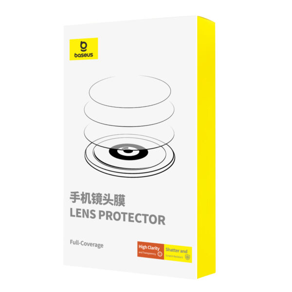 BASEUS Full Frame Camera Lense  Protector For Iphone  15 Pro 15 Pro Max 2Pcs Crystal Series -P6001205T201-02 - Image 3