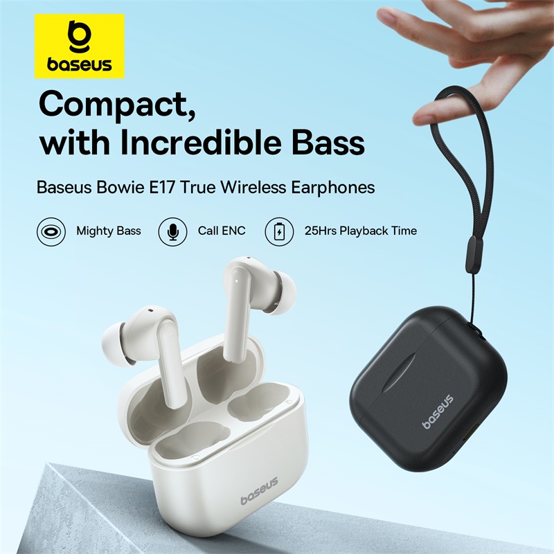 Baseus TWS Bowie E17 Earphones With Dual Mic ENC & Punchy Bass? A00072200113-Z1