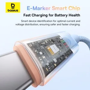 Baseus Cable 100W Type-c  to Type-c Discolor Series Fast Charging Data Cable 2M  Blue P10374902311-01