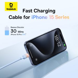 Baseus Cable 100W Type c to Type c Discolor Series Fast Charging Data Cable 1M Blue P10374902311 00 14