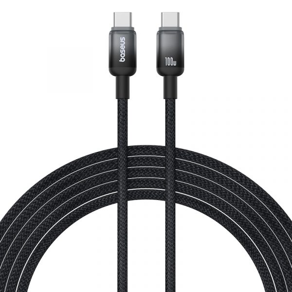 Baseus Cable 100W Type-c to Type-c Discolor Series Fast Charging Data Cable 1M  Black P10374902111-00 - Image 2