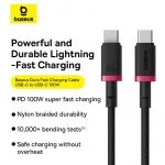 Baseus Cable PD 100W For Iphone 15 16 Series Samsung Google Pixel Laptop Macbook Dura series Type-c to Type-c Cable 2M P10377803U01-03