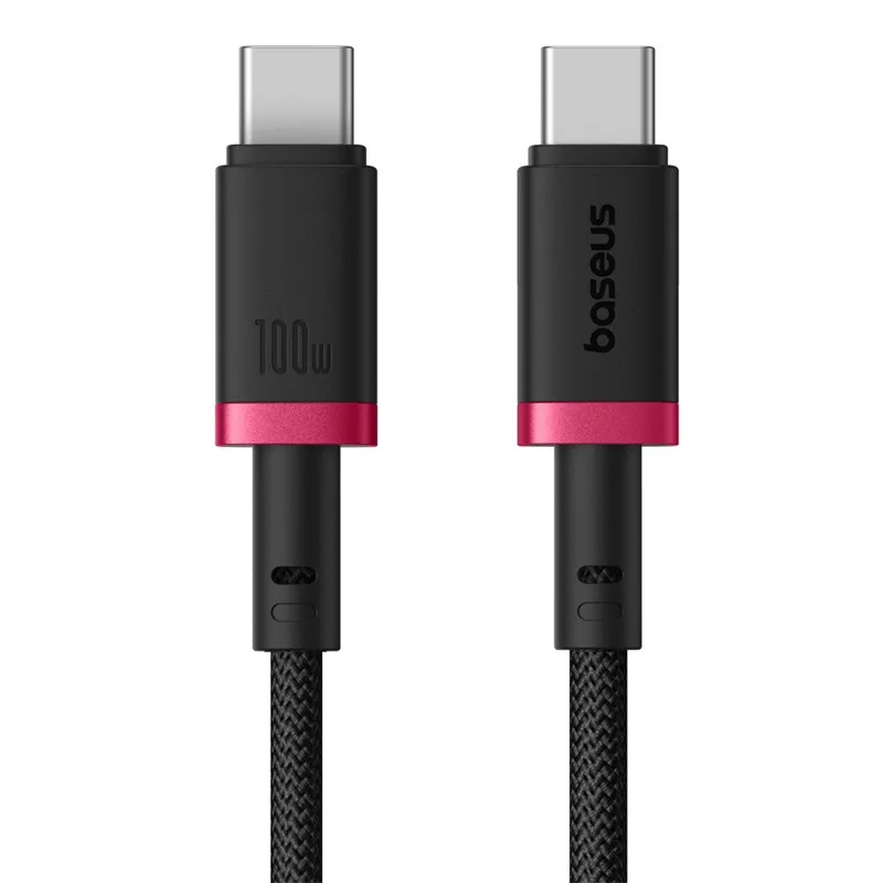 Baseus Cable PD 100W For Iphone 15 16 Series Samsung Google Pixel Laptop Macbook Dura series Type-c to Type-c Cable Red+Black P10377803U01-01 - Image 2