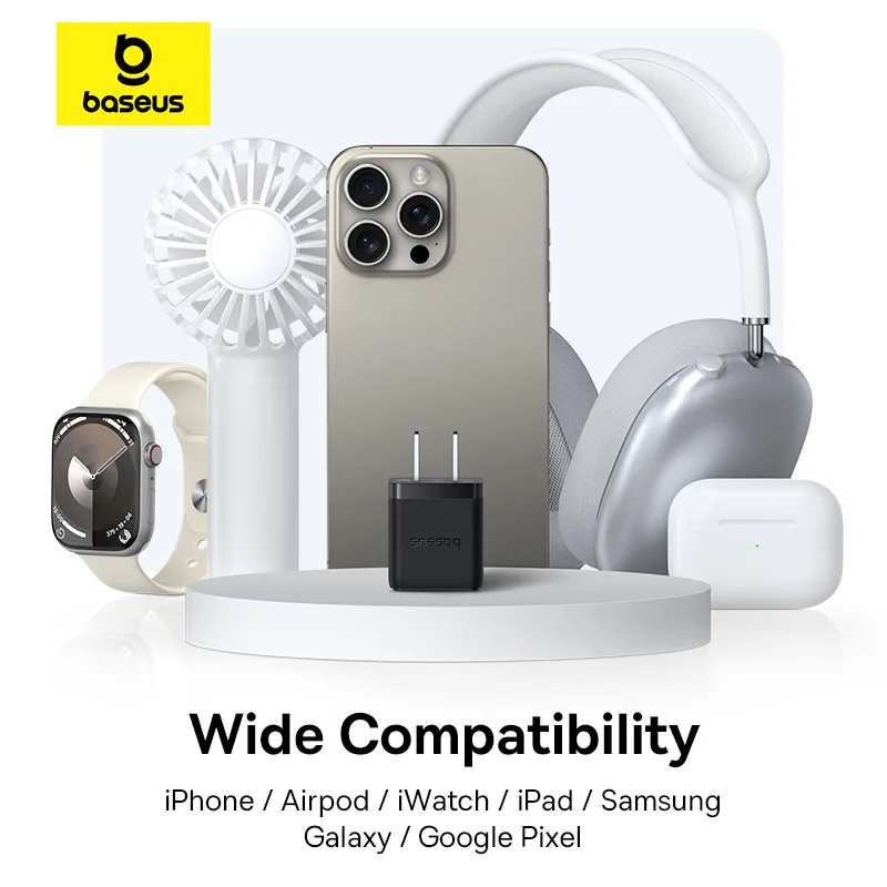 Baseus Charger Palm Series 30W Dual Output  PD  Fast Charger 1X USb 1x Type-c P1011160B113-00