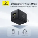 Baseus Charger Palm Series 30W Dual Output  PD  Fast Charger 1X USb 1x Type-c P1011160B113-00 - Image 3