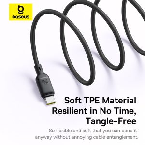 Baseus New Pudding Series Fast Charging Cable Type-C to  Type-C Dual 100W 1.5m Cluster Black P10377701111-00