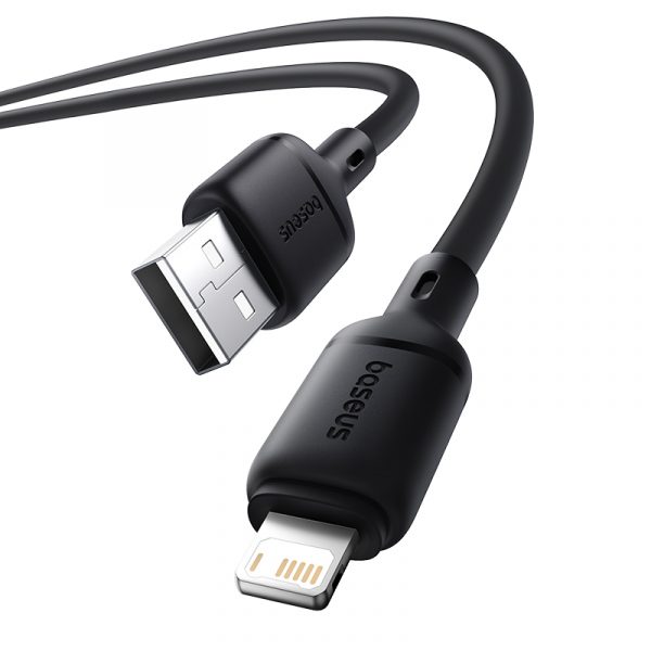 Baseus Cable For Iphone Silky Series Fast Charging Cable USB to Lightning  2.4A 2m Cluster Black P10377702113-01 - Image 6