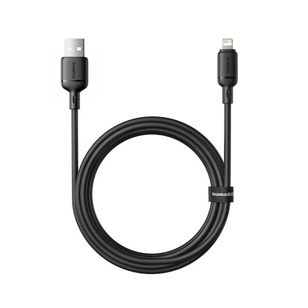 Baseus Cable For Iphone Silky Series Fast Charging Cable USB to Lightning  2.4A 2m Cluster Black P10377702113-01 - Image 5
