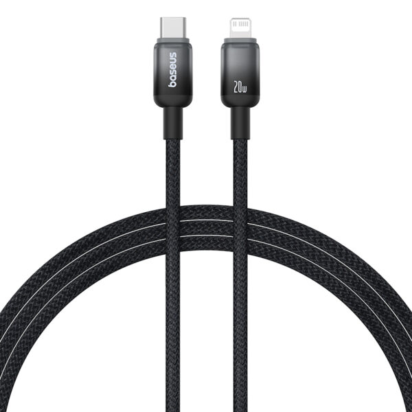 Baseus  Cable Type-c to Lightning 20W PD  Discolor Series For Iphone 14 13 12 11 x BLACK 1M P10374901111-00 - Image 4