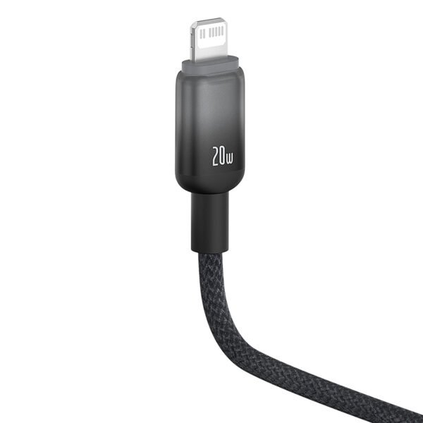 Baseus USB to Lightning Cable  20W Discolor Series For Iphone 14 13 12 11 x BLACK 2M P10374900111-01 - Image 3