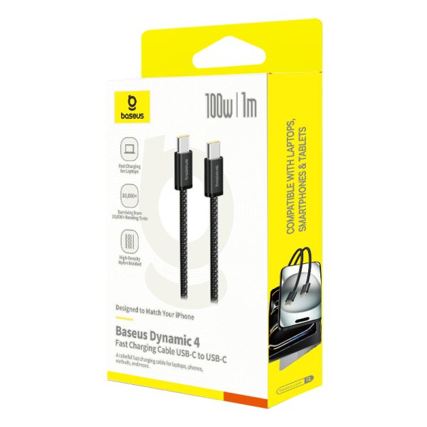 Baseus PD Cable Dynamic Series 4 For Iphone 15 16 Macbook Samsung Pixel 100w Fast Charging Type-c to Type-c Cable 1M P10381400121-00 - Image 3