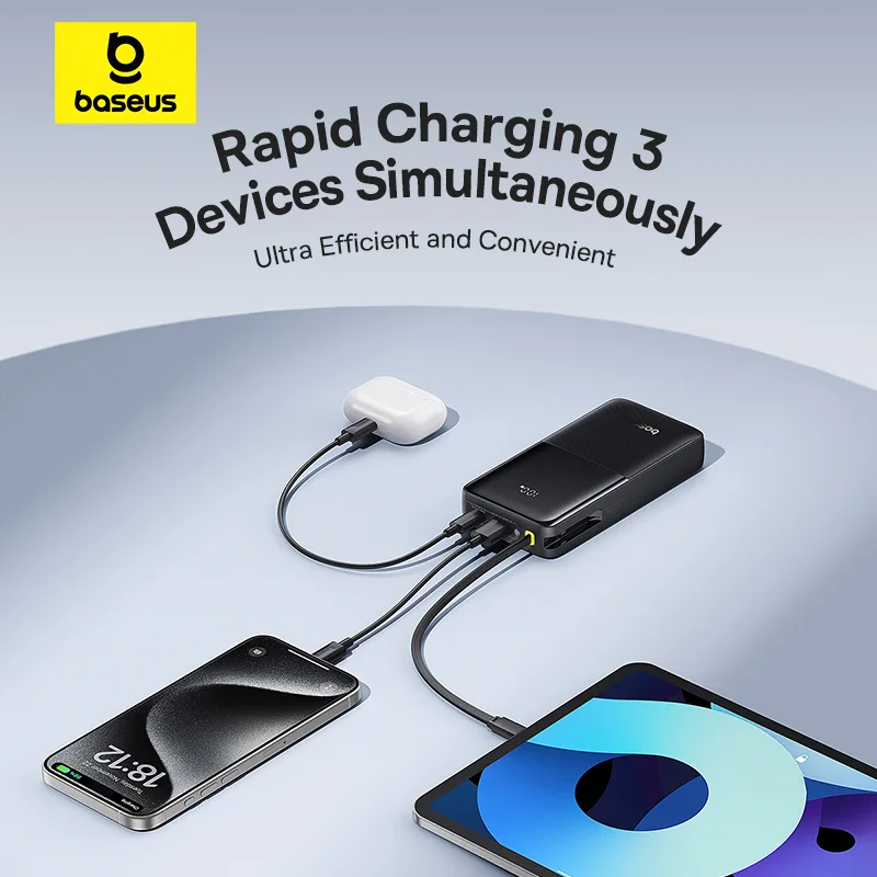 Baseus Power Bank 20W 20000mAh Bipow 2 With Type-c Cable P10077101113-01