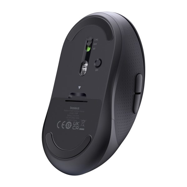 Baseus F02 Ergonomic Wireless Mouse（without Battery）Moon Black B01055505111-01 - Image 4