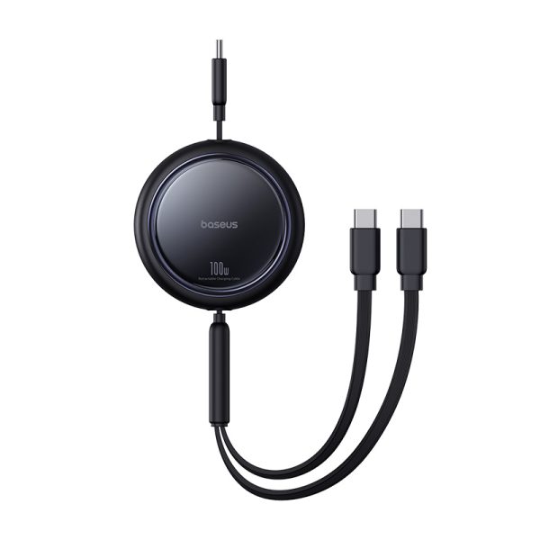 Baseus PD Cable Bright Mirror Series Type-c to Dual Type-c 100w Retractable Fast charging Data Cable 1M P10318602111-00 - Image 3