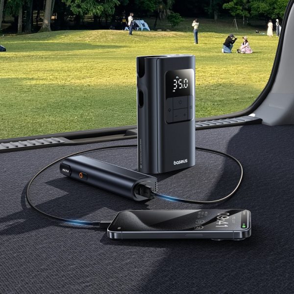 Baseus Car Tire Inflator Pumper VA1 Dual Power Wired & Wireless  With Flashlight 6000 mAh Power Bank  C11169001121-00 - Image 5