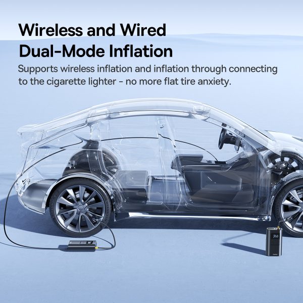 Baseus Car Tire Inflator Pumper VA1 Dual Power Wired & Wireless  With Flashlight 6000 mAh Power Bank  C11169001121-00 - Image 3