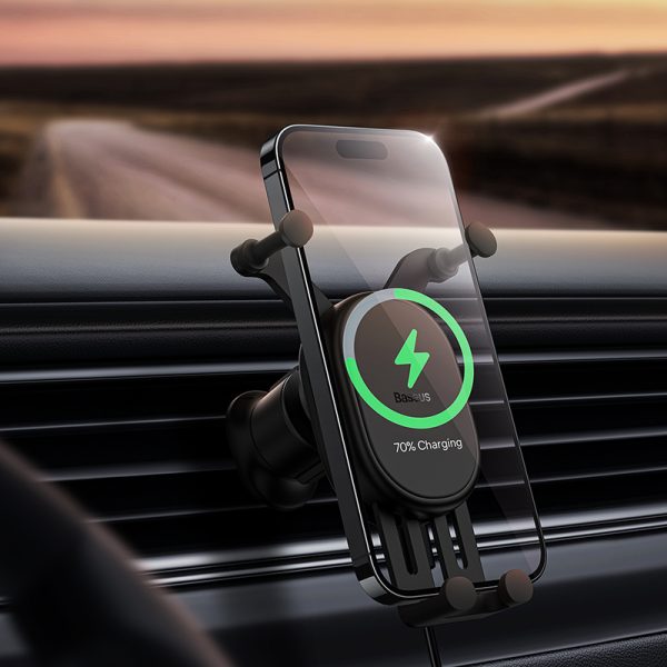 Baseus Stable Gravitational Wireless Charging Car Mount Pro 15W (Air Outlet Version) Black SUWX030001 - Image 2