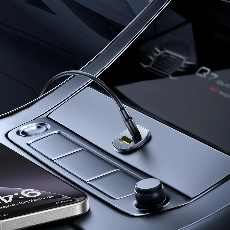 Baseus Car Charger GoTrip Series Dual Output 1xType-c PD 1x USB A 30W Cosmic Black C00072300123-00 - Image 7