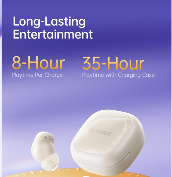 Baseus TWS Bass BD1  True Wireless Earbuds 8hour Long Music Time Cosmic Purple A00084601513-Z1 - Image 6