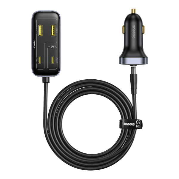 Baseus Car Charger Backseat Pal L1 110W 3USB 3Type-c With 1.5M Extension Cable C00081100121-00 - Image 2