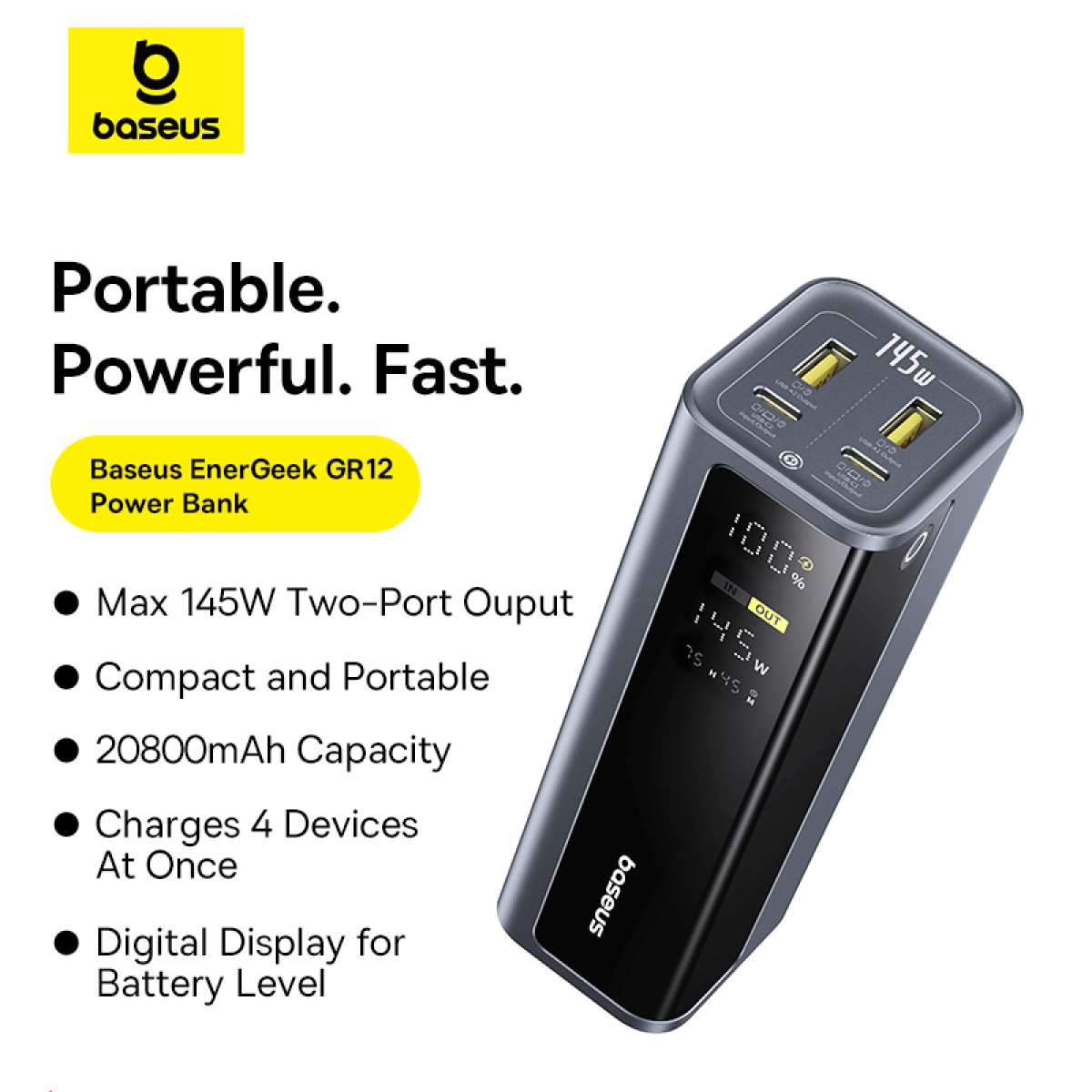 Baseus Power Bank 145W Energeek GP12 20800mAh Powerbank