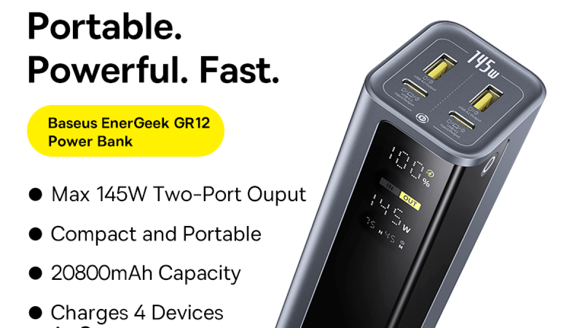 Baseus EnerGeek GP12 モバイルバッテリー 20800mAh Baseus EnerGeek GP12 Power Bank 145W 20800mAh