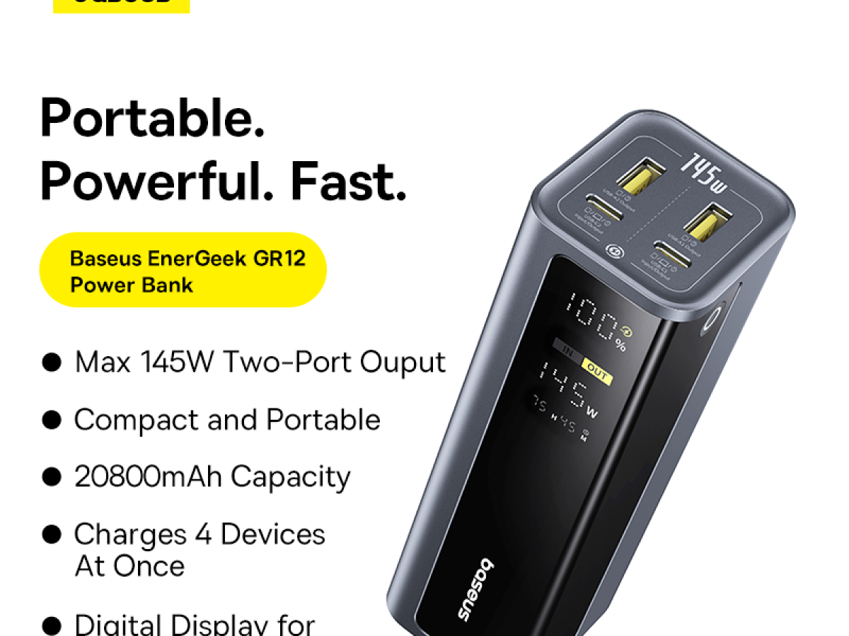 Baseus EnerGeek GP12 モバイルバッテリー 20800mAh Baseus EnerGeek GP12 Power Bank 145W 20800mAh
