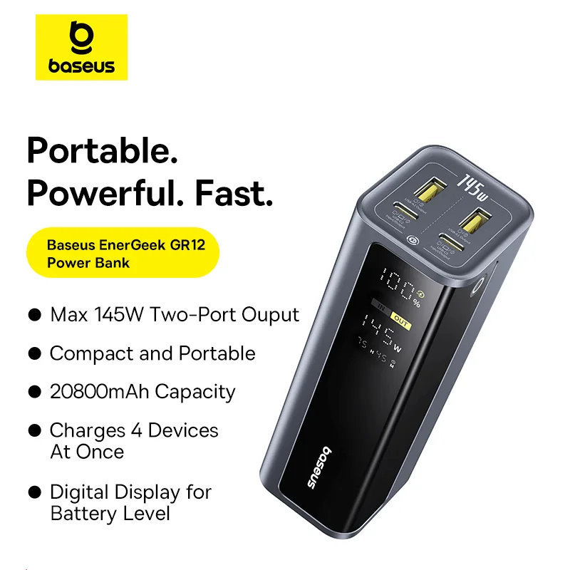 Baseus Power Bank 145W Energeek GP12 20800mAh Powerbank