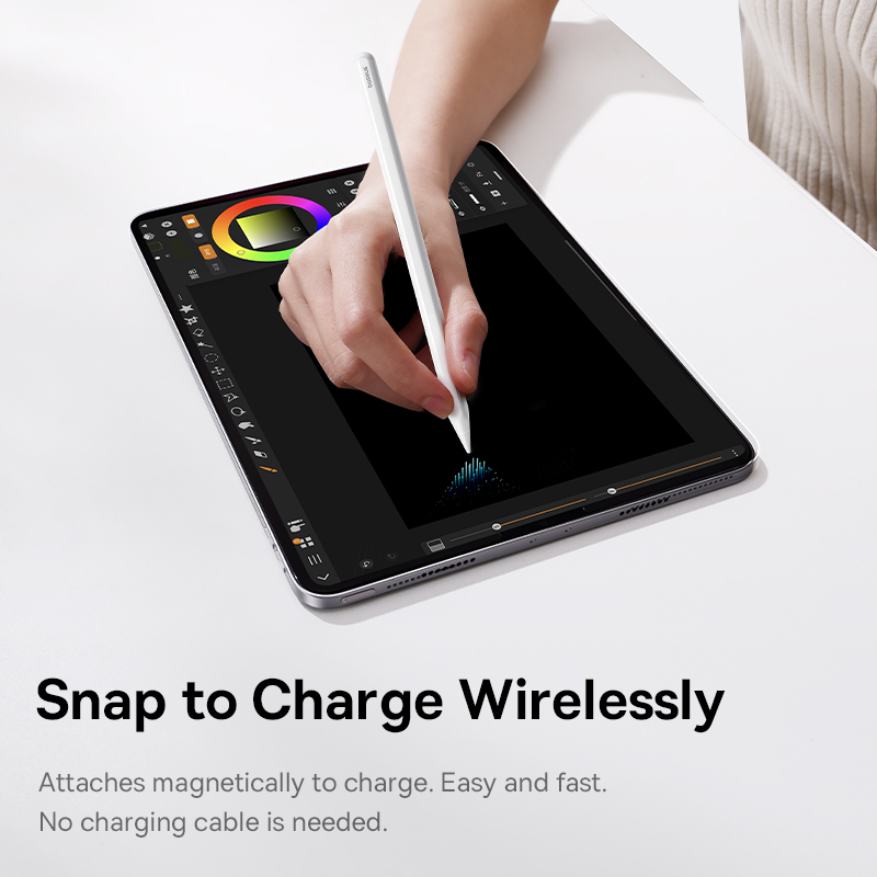 Baseus Smooth Writing PS4 360° Touch Operation Wired Charging Stylus Moon White