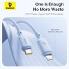 Baseus Cable For Iphone 14 13 12 11 Series Type-c to Lightning PD 20W Silky Series Fast Charging Galaxy Blue P10377700313-00 - Image 3