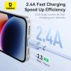 Baseus Cable For Iphone 14 13 12 11 Series Type-c to Lightning PD 20W Silky Series Fast Charging Galaxy Blue P10377700313-00 - Image 5