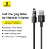 Baseus PD 20W Display 2 Fast Charging Data Cable For Iphone 14 13 12 11 USB  to Lightning 1m Cosmic Black P10382700121-00