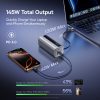 {Premium } Baseus EnerGeek GR11 Power Bank with Retractable Cable 20000mAh 145W   NATURAL TITANIUM E0027B02